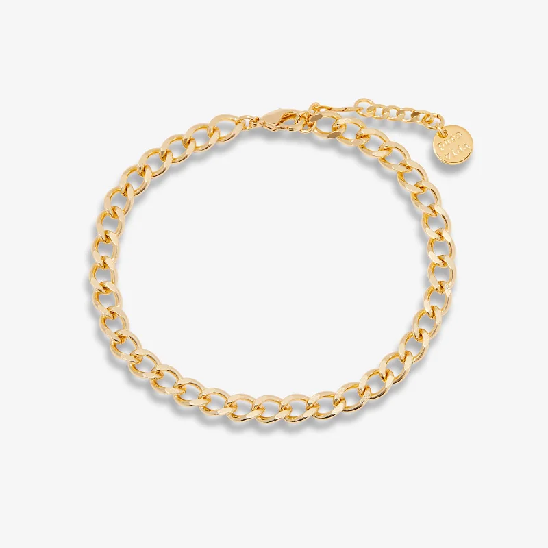 Ladies bracelets roam charm -Harper Curb Chain Bracelet