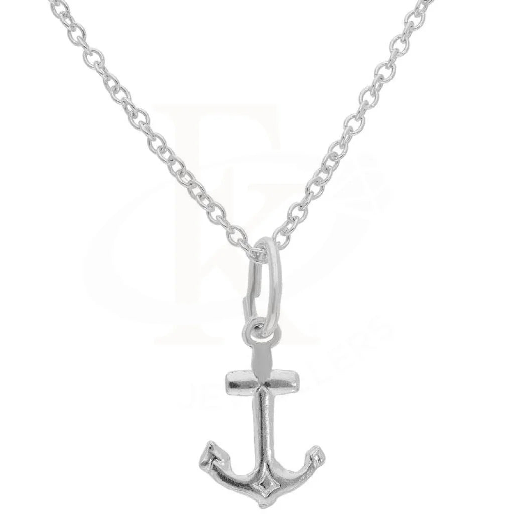 Ladies necklaces trek radiance -Sterling Silver 925 Necklace (Chain with Anchor Pendant) - FKJNKLSL2001