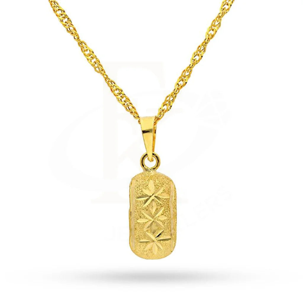 Ladies necklaces emerald charm -Gold Necklace (Chain with Pendant) 18KT - FKJNKL1205