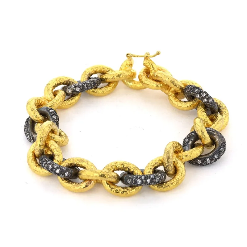 Ladies bracelets flow shine -24K & Silver Link Bracelet