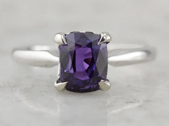 bold statement engagement rings -Rare Purple Sapphire from Ceylon, Perfect Sapphire Solitaire, Breathtaking Engagement Ring