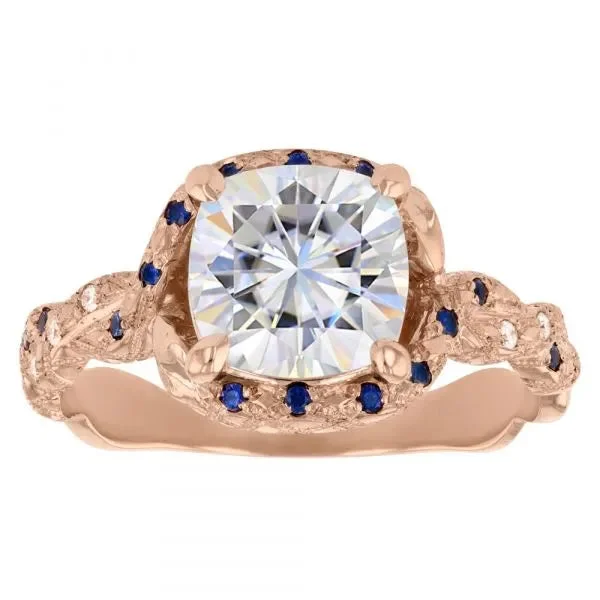 ladies rings online-Moissanite Snake Ring