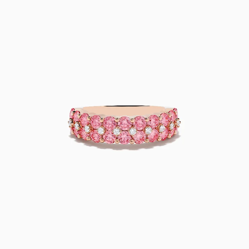 ladies rings statement-Reverie 14K Gold Lab Grown Pink and White Diamond Ring