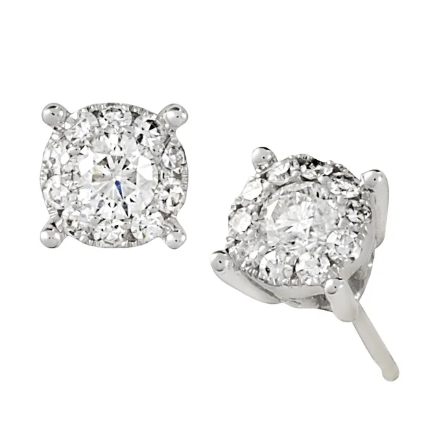 ladies earrings multi stone-.50CTTW DIA STUD EARRINGS WITH