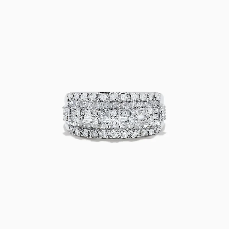 ladies rings new-14K White Gold Diamond Ring