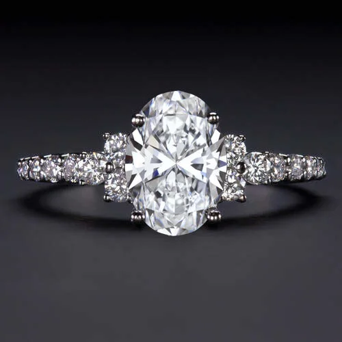 aesthetic engagement rings -1.5 CARAT GIA CERTIFIED DIAMOND ENGAGEMENT RING F VS2 OVAL SHAPE NATURAL 1.5ct