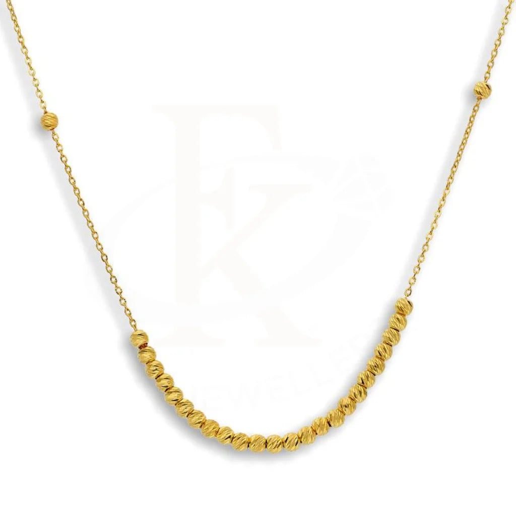 Ladies necklaces dip charm -Gold Balls Necklace 21KT - FKJNKL21K2148