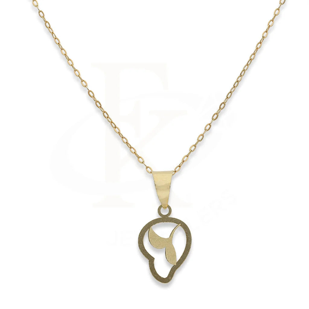 Ladies necklaces rich shine -Gold Necklace (Chain with Pendant) 18KT - FKJNKL18K2330