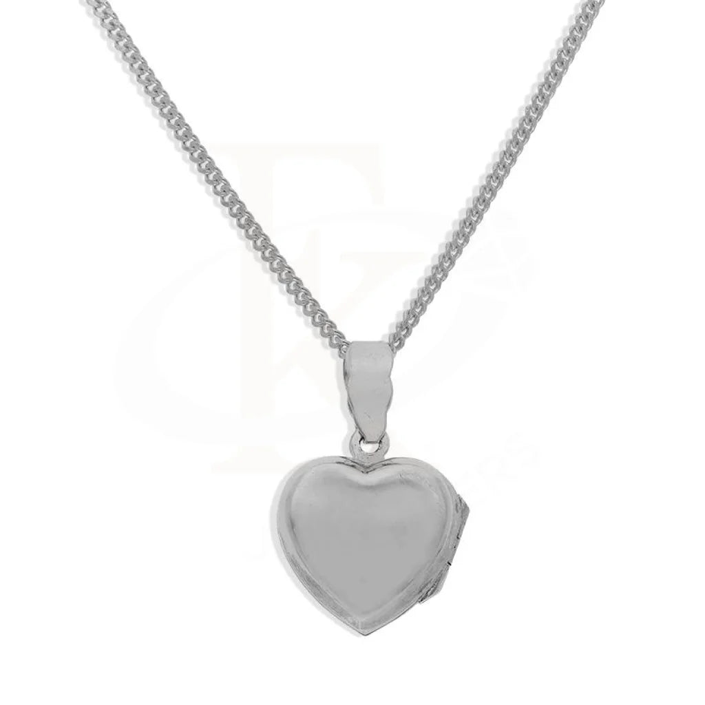 Ladies necklaces old gem shine -Sterling Silver 925 Necklace (Chain with Heart Amulet Locket Pendant) - FKJNKLSL2339