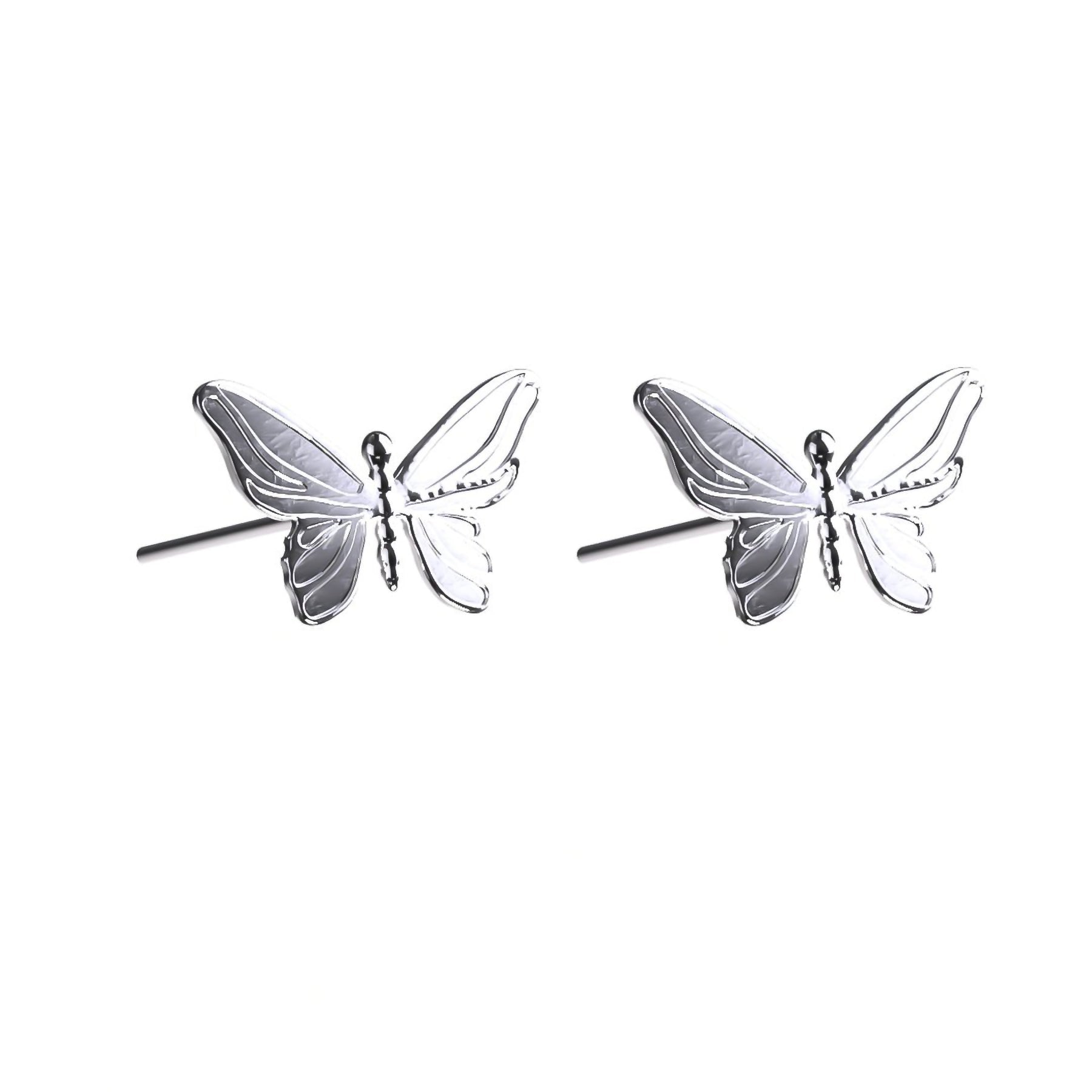 ladies earrings crescent-BUTTERFLY EARRING (STUD)