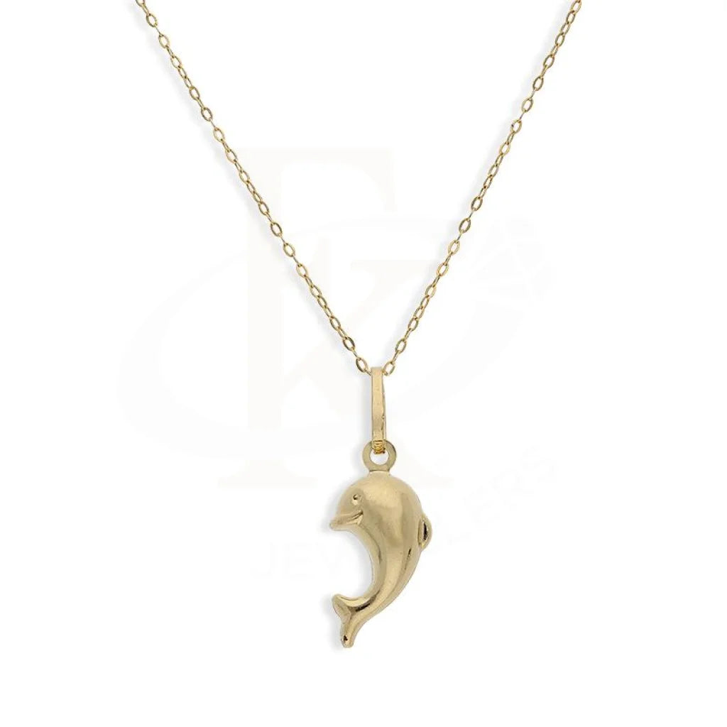 Ladies necklaces magic radiance -Gold Necklace (Chain with Dolphin Shaped Pendant) 18KT - FKJNKL18K2253