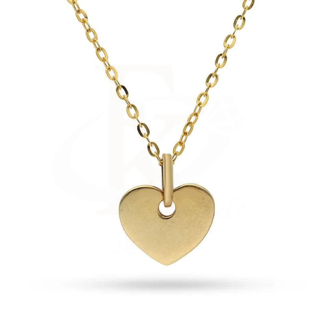 Ladies necklaces art glow -Gold Necklace (Chain with Heart Pendant) 18KT - FKJNKL1489