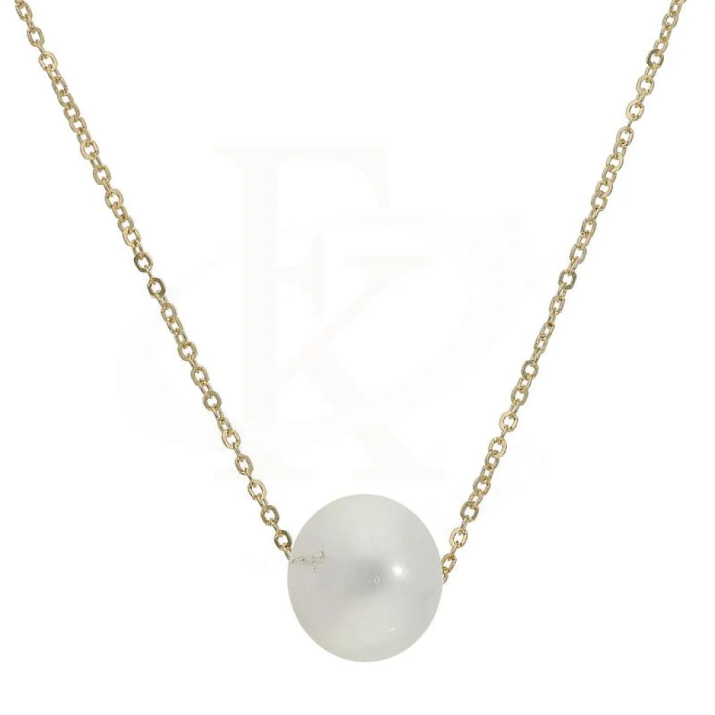 Ladies necklaces rugged glow -Pearl Necklace in 18KT Gold - FKJNKL18K2012