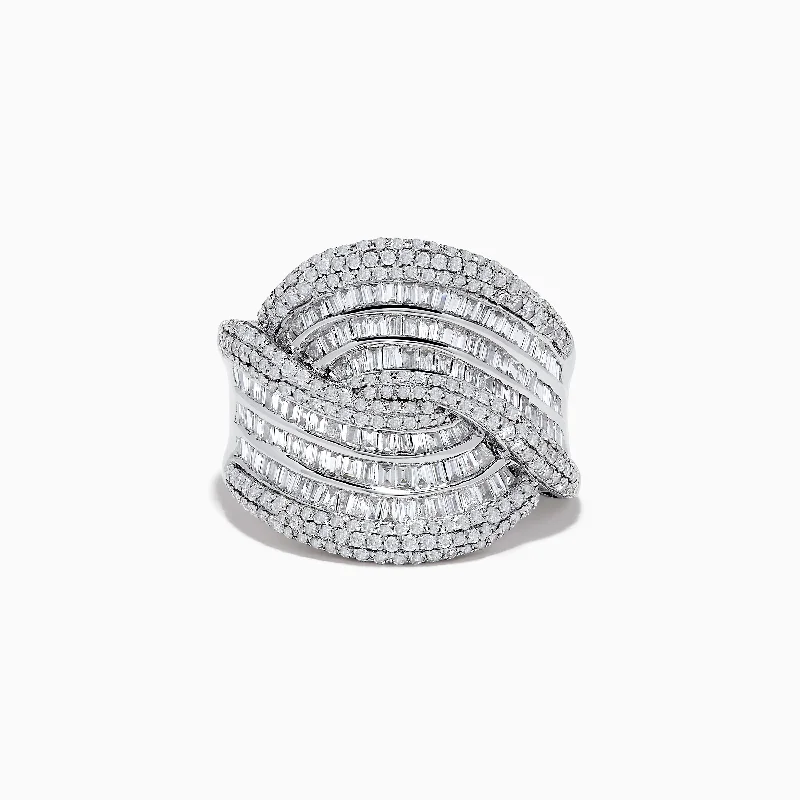 ladies rings heavy-14K White Gold Diamond Ring