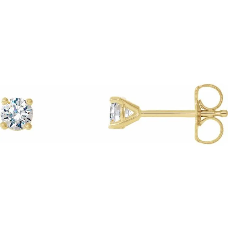 ladies earrings closed-14K Yellow 1/4 CTW Natural Diamond Cocktail-Style Earrings