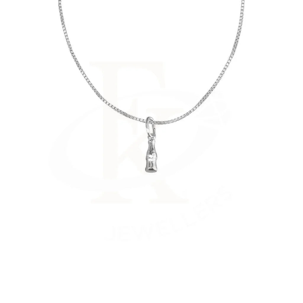 Ladies necklaces duo glow pendant -Sterling Silver 925 Necklace (Chain with Bottle Pendant) - FKJNKL1777