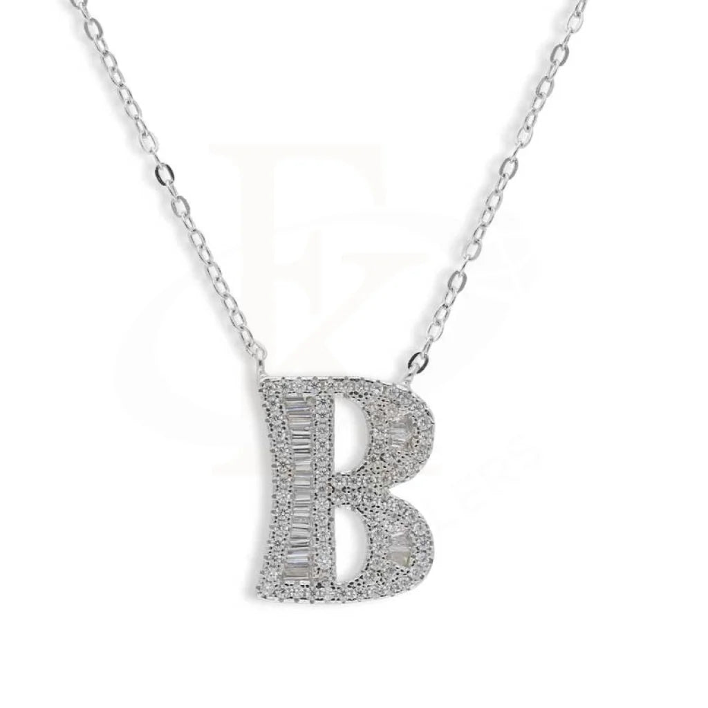 Ladies necklaces luxe radiance -Sterling Silver 925 Alphabet Necklace - FKJNKLSL2946