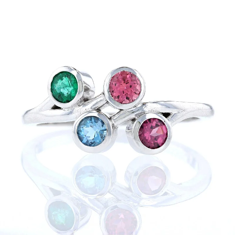 ladies rings summer-Birthstone Family Branch Ring