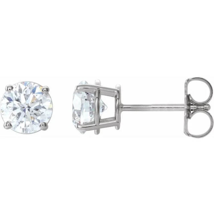 ladies earrings astrology-14K White 1 1/2 CTW Natural Diamond Stud Earrings