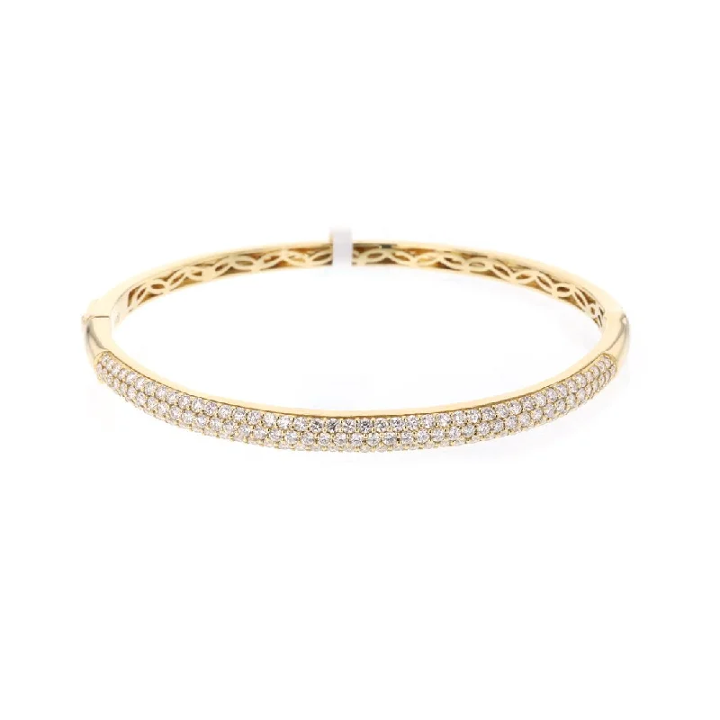 Ladies bracelets moon charm -1.91 ctw Diamond Bangle Bracelet