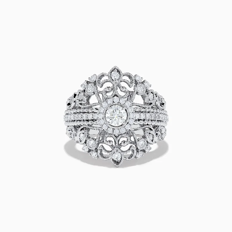 ladies rings jared-Pave Classique 14K White Gold Diamond Ring