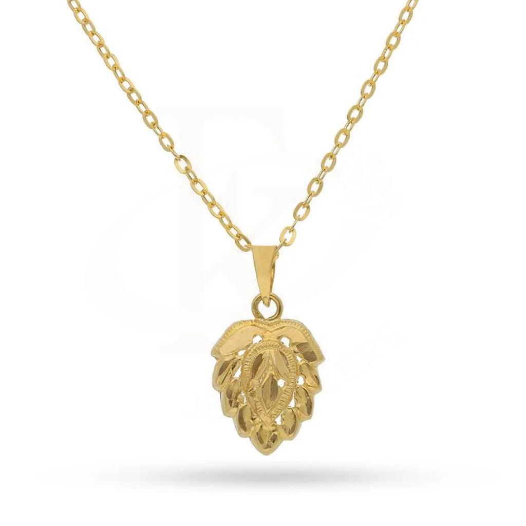 Ladies necklaces earth glow necklace -Gold Necklace (Chain with Pendant) 18KT - FKJNKL1214