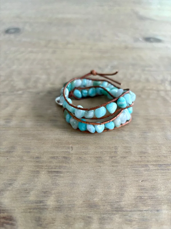 Ladies bracelets chill charm -Sea Blue Wrap Bracelet