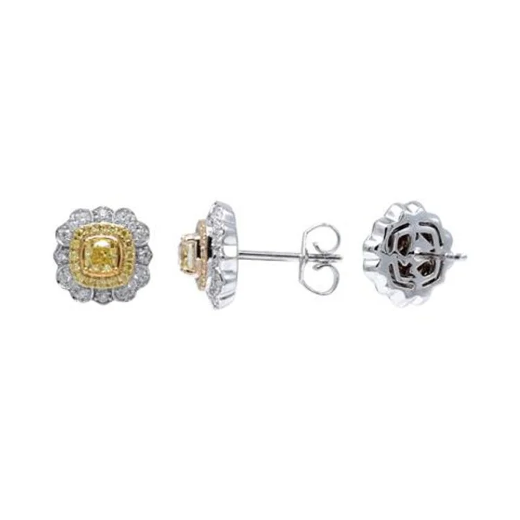 ladies earrings fringe-Le Vian P14 Two Tone Gold Earrings