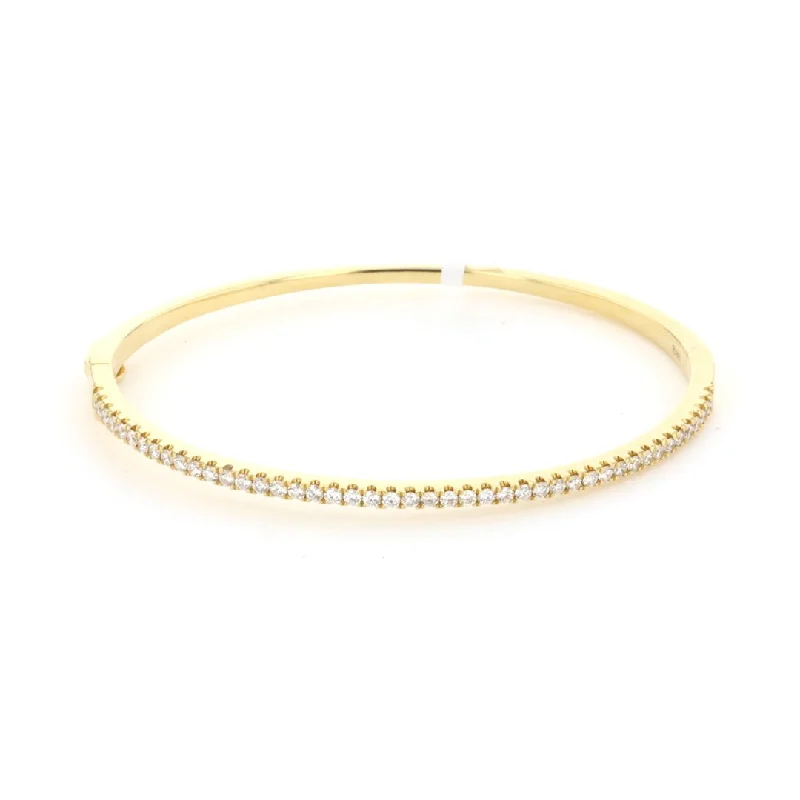 Ladies bracelets with glowing accents -0.85 ctw Diamond Bangle Bracelet