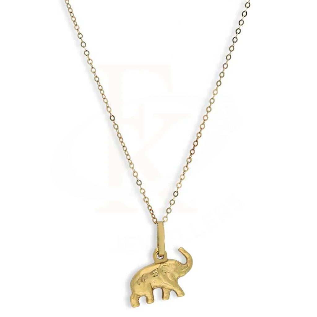 Ladies necklaces dear charm -Gold Necklace (Chain With Elephant Pendant) 18KT - FKJNKL18K3155