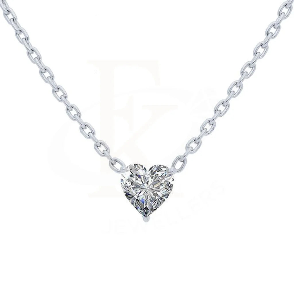 Ladies necklaces grip radiance -Swarovski Zirconia Heart Solitaire Necklace in 925 Silver - FKJNKL1942