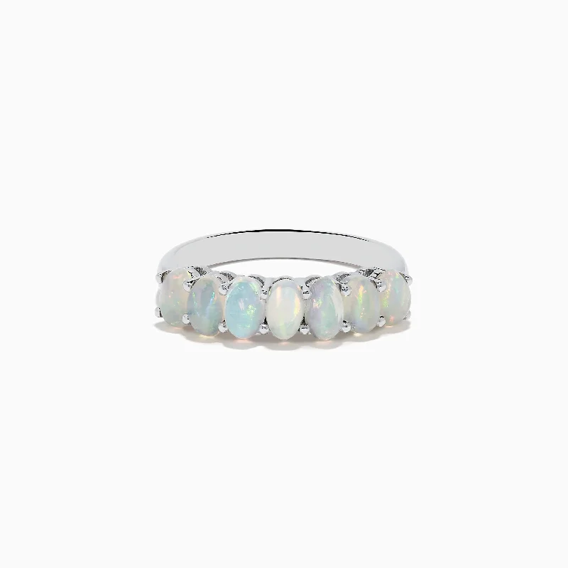 ladies rings resize-Aurora 925 Sterling Silver Opal Ring