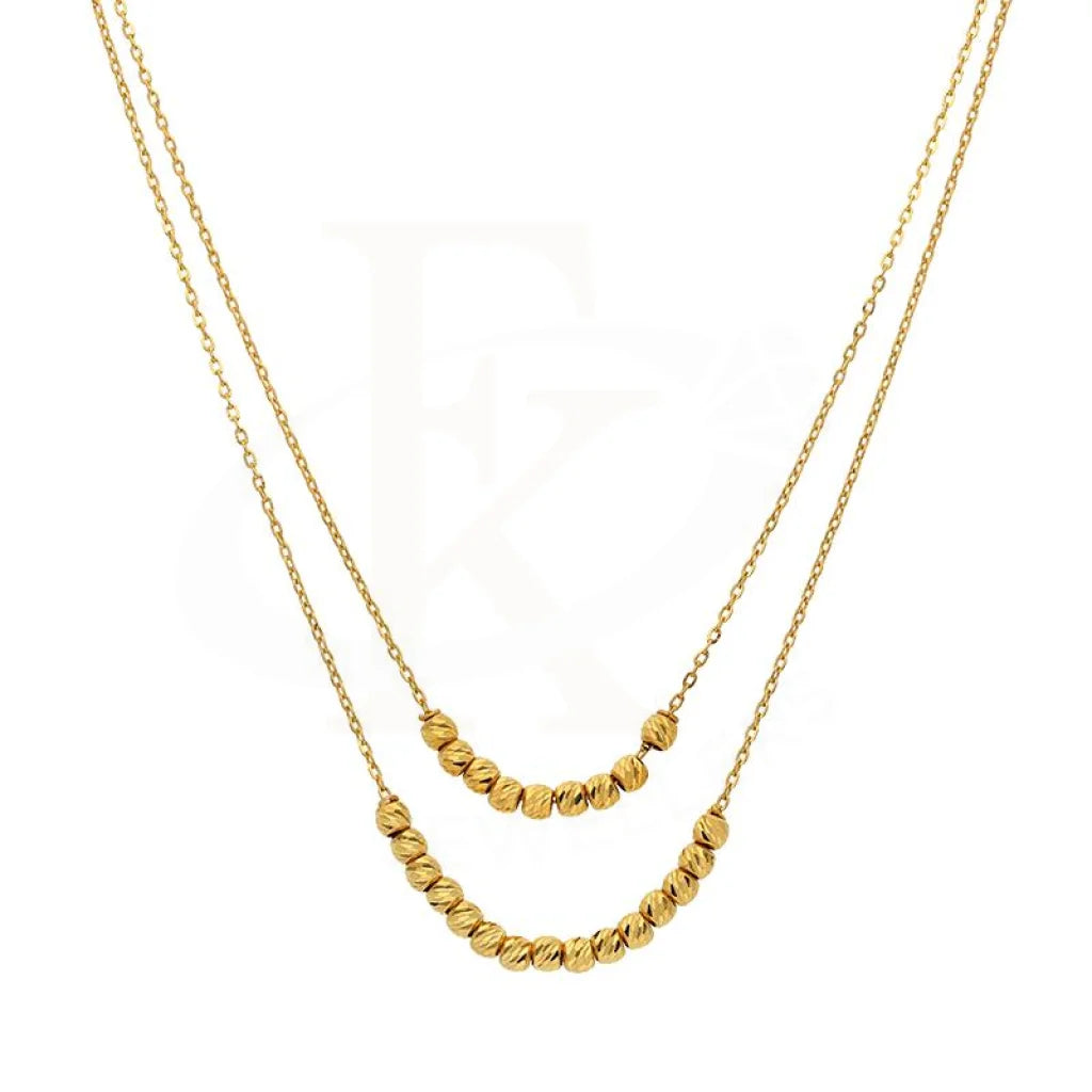 Ladies necklaces ray shine -Gold Beads Necklace 21KT - FKJNKL21K2444