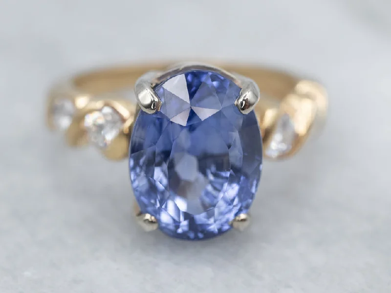 baroque engagement rings -Important Ceylon Sapphire and Diamond Cocktail or Engagement Piece