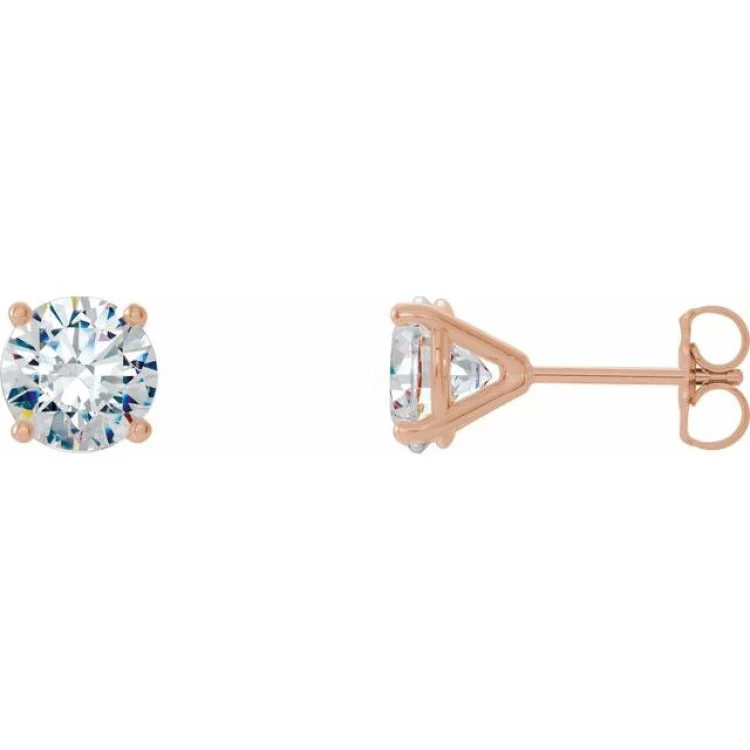 ladies earrings oversized-14K Rose 2 CTW Natural Diamond Cocktail-Style Earrings