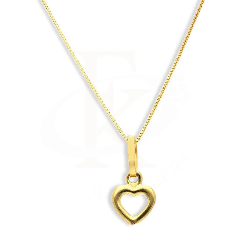 Ladies necklaces ageless radiance -Gold Necklace (Chain with Heart Pendant) 18KT - FKJNKL18K2577