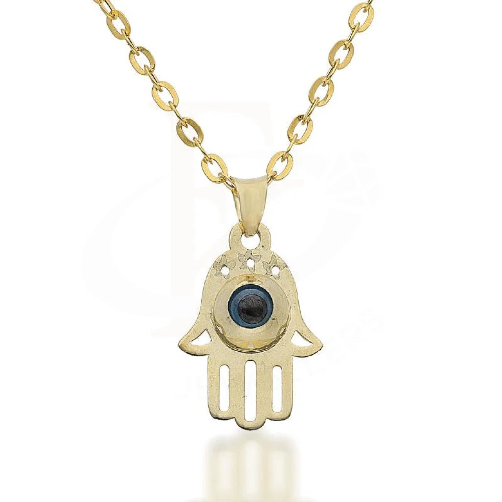 Ladies necklaces moon charm -Gold Necklace (Chain with Hamsa Hand Pendant) 18KT - FKJNKL1678