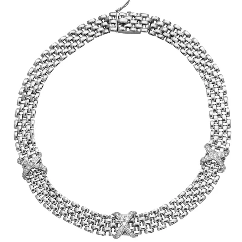 NECKLACE- DIAMOND IN STERLING SILVER