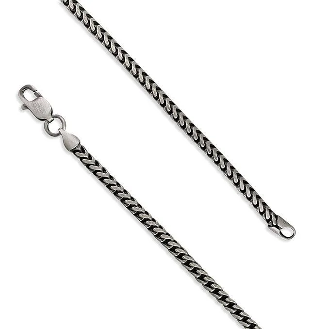 Ladies bracelets mold radiance -51cm/21cm Oxidised Chain Necklace or Bracelet - Sterling Silver