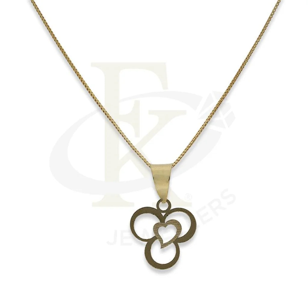 Ladies necklaces bride charm -Gold Necklace (Chain with Heart Pendant) 18KT - FKJNKL18K2301