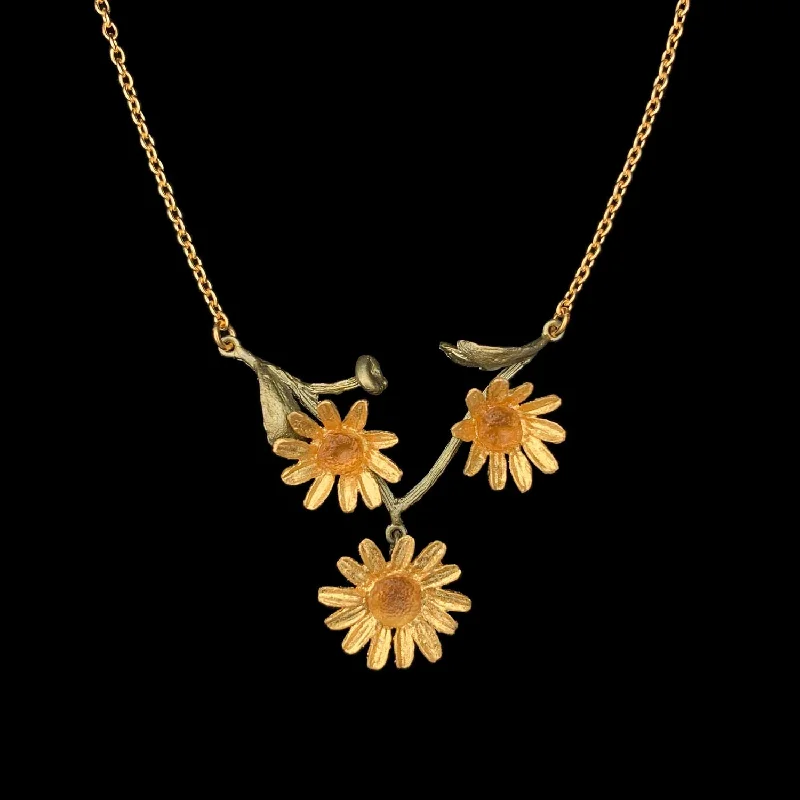 Ladies necklaces earth glow necklace -Yellow Butter Daisy Necklace