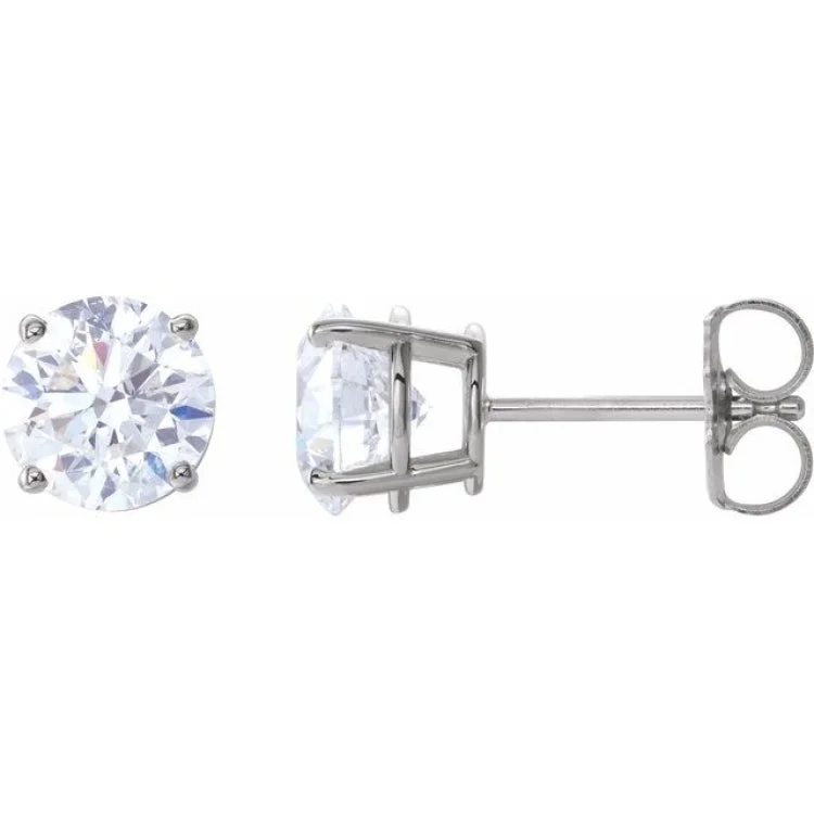 ladies earrings heavy-14K White 2 CTW Natural Diamond Stud Earrings