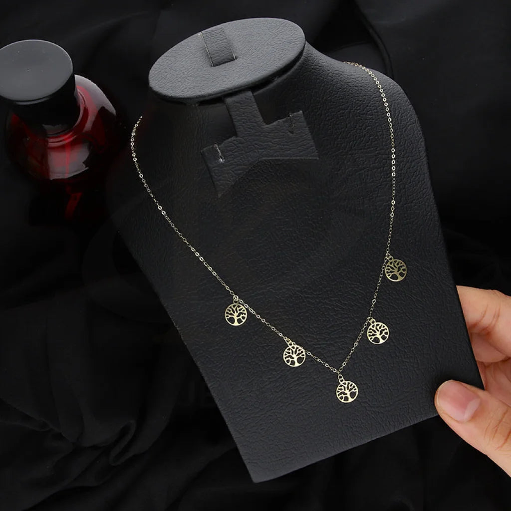 Ladies necklaces with luminous pendants -Gold Tree of Life Necklace 18KT - FKJNKL18KM5347