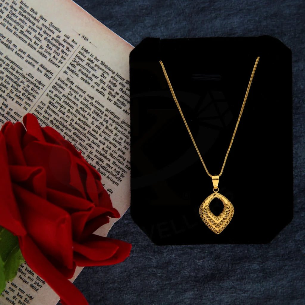 Ladies necklaces trot glow -Gold Necklace (Chain with Pendant) 21KT - FKJNKL21KM8416