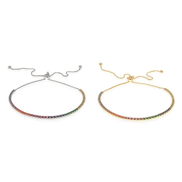 Ladies bracelets aura radiance -Rainbow Slider Bracelet