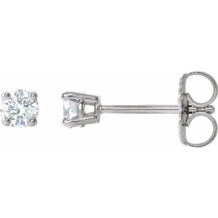 ladies earrings cluster-Platinum 1/5 CTW Natural Diamond Stud Earrings