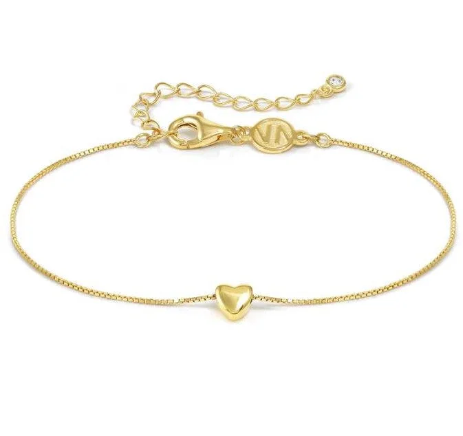 Ladies bracelets own shine -Nomination Gold Vermeil Cubic Zirconia Heart Bracelet