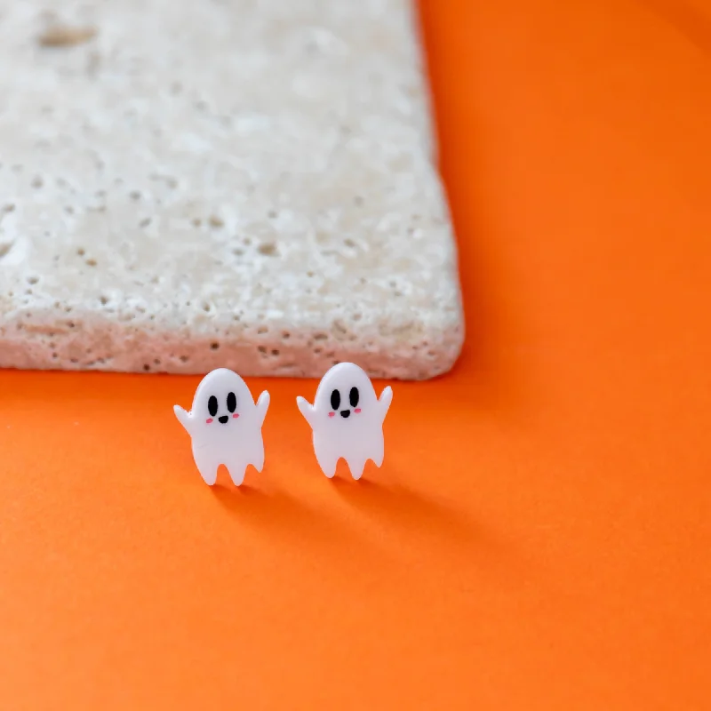 ladies earrings wire-Cute Ghost Earrings