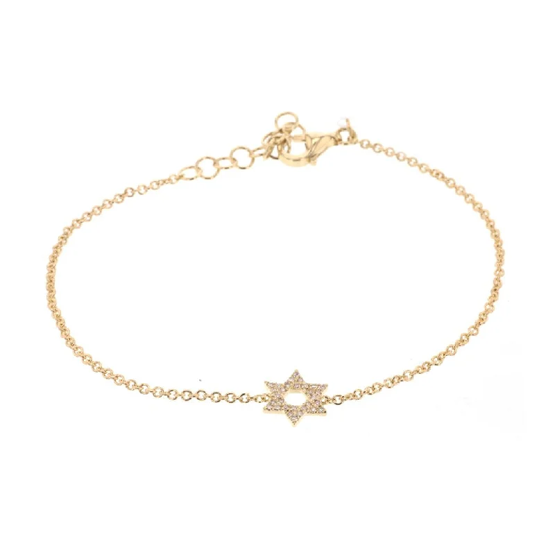 Ladies bracelets pearl elegance -0.07 ctw Diamond Star of David Bracelet