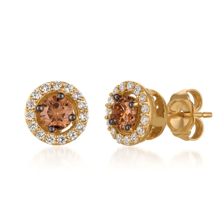 ladies earrings timeless-Le Vian 14K Honey Gold Earrings